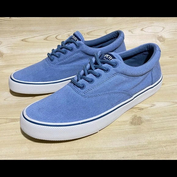 Sperry Other - Sperry Top Sider Blue Canvas Lace Up Sneakers 9.5